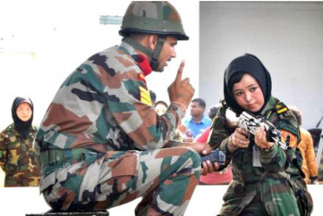 Afghan Women Cadets  under Training in India